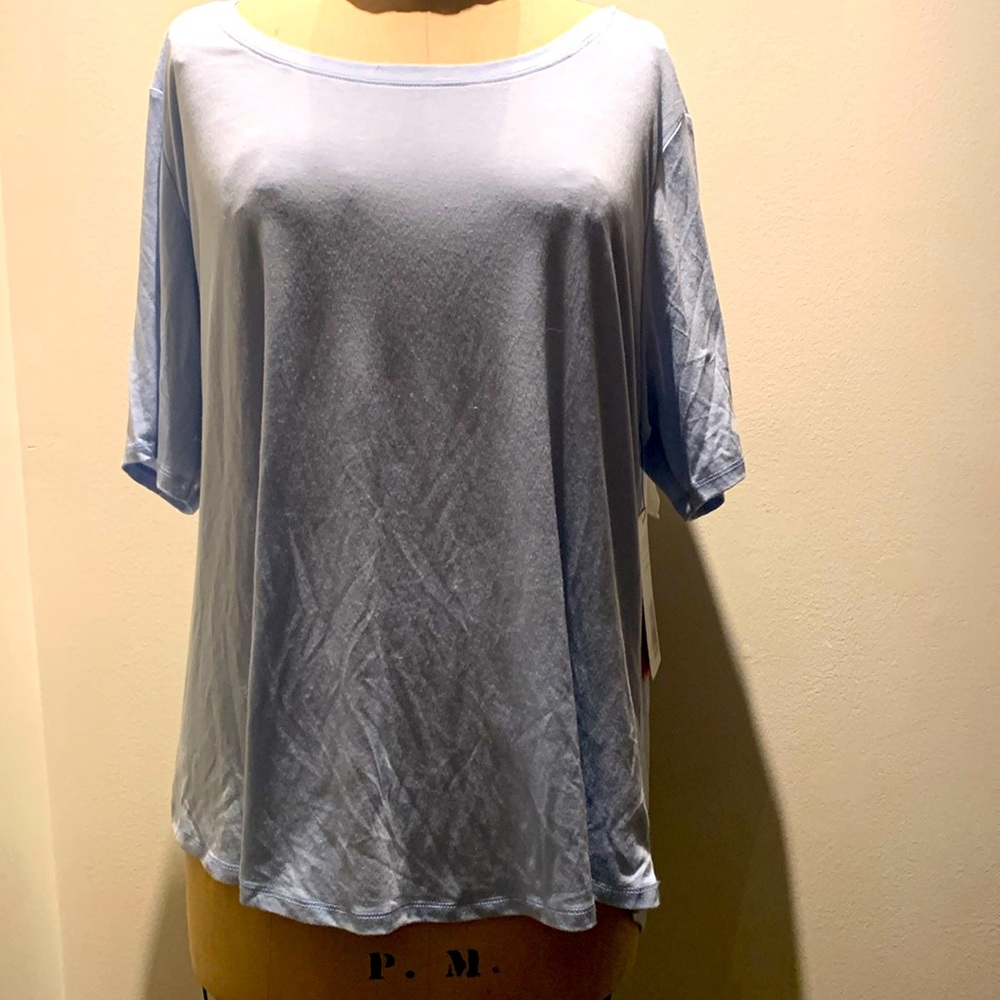 New with tags  Yogalicious pale blue yoga top